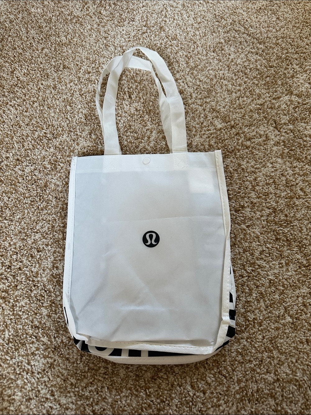 Lululemon White Logo Eco Tote Bag